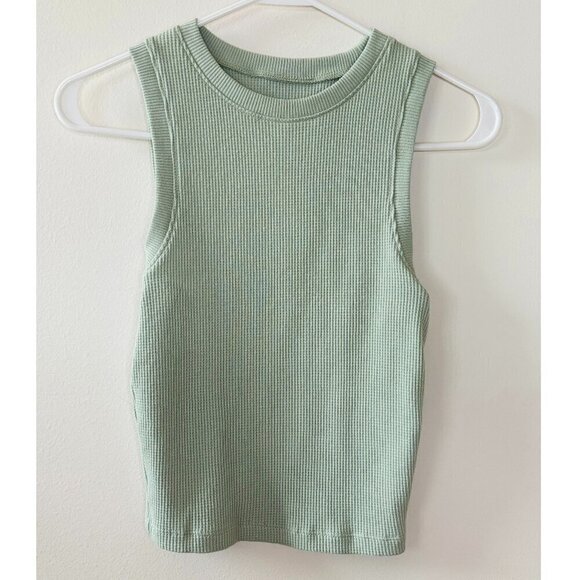 Hollister Sage Green Waffle Tank Top | Women’s Small | Must-Have Collection - Picture 4 of 5